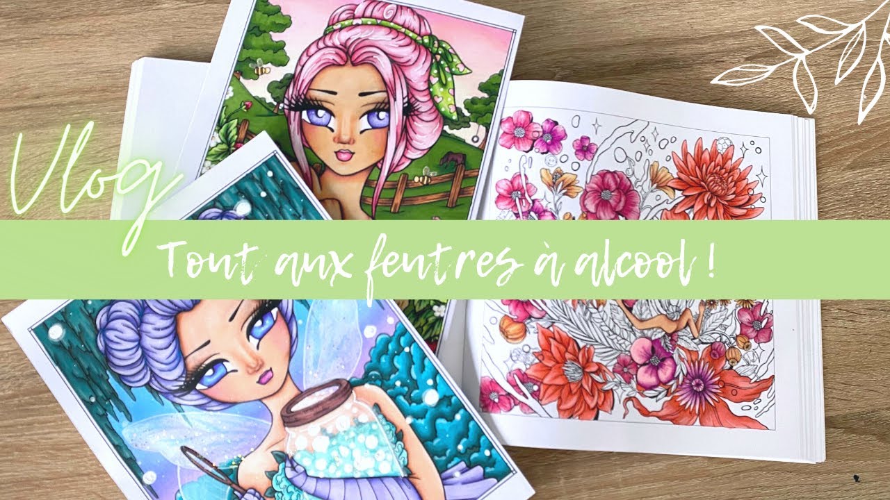 VLOG #7 - Tout aux feutres à alcool ! ( fleurs & portrait )