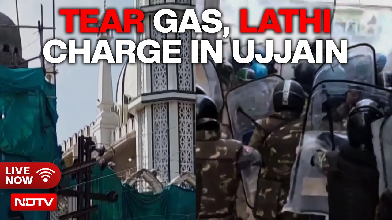 Ujjain LIVE: Tear Gas, Lathi Charge In Protesters Vs Cops Over Ujjain Mosque Removal