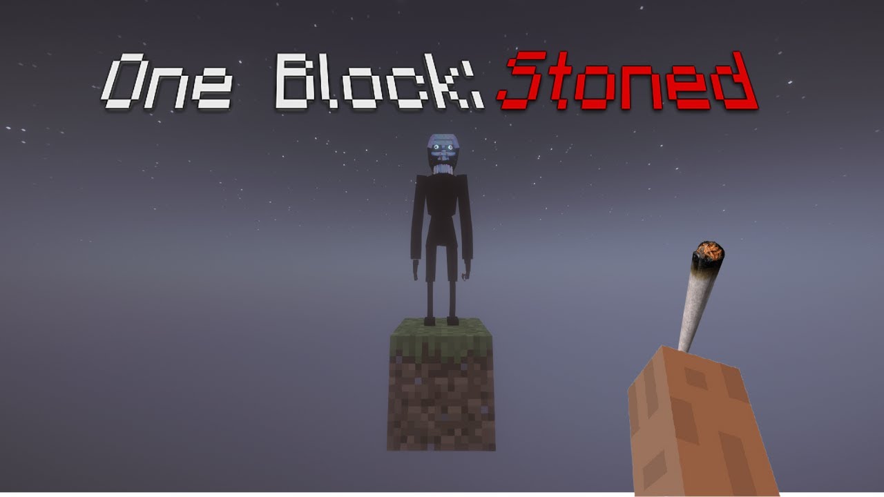 Surviving Minecraft Horror One Block While High