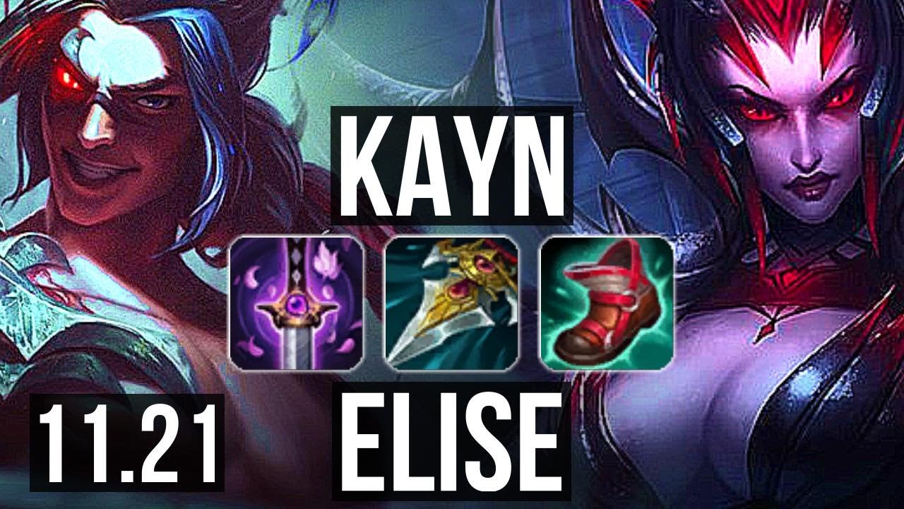 KAYN vs ELISE (JNG) | 11/1/6, 800+ games, Legendary | KR Master | 11.21