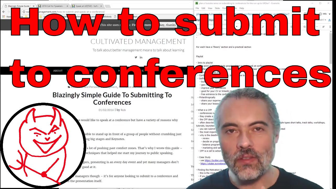 How to submit a talk to to a software testing conference - hints, tips, case studies and examples