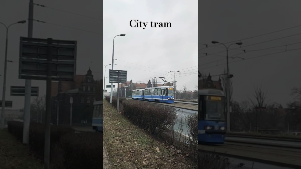 City vibes & Tram-tastic views!🚋✨ #tram #iconiccity ##wrocław #poland #europe #pahadidesh