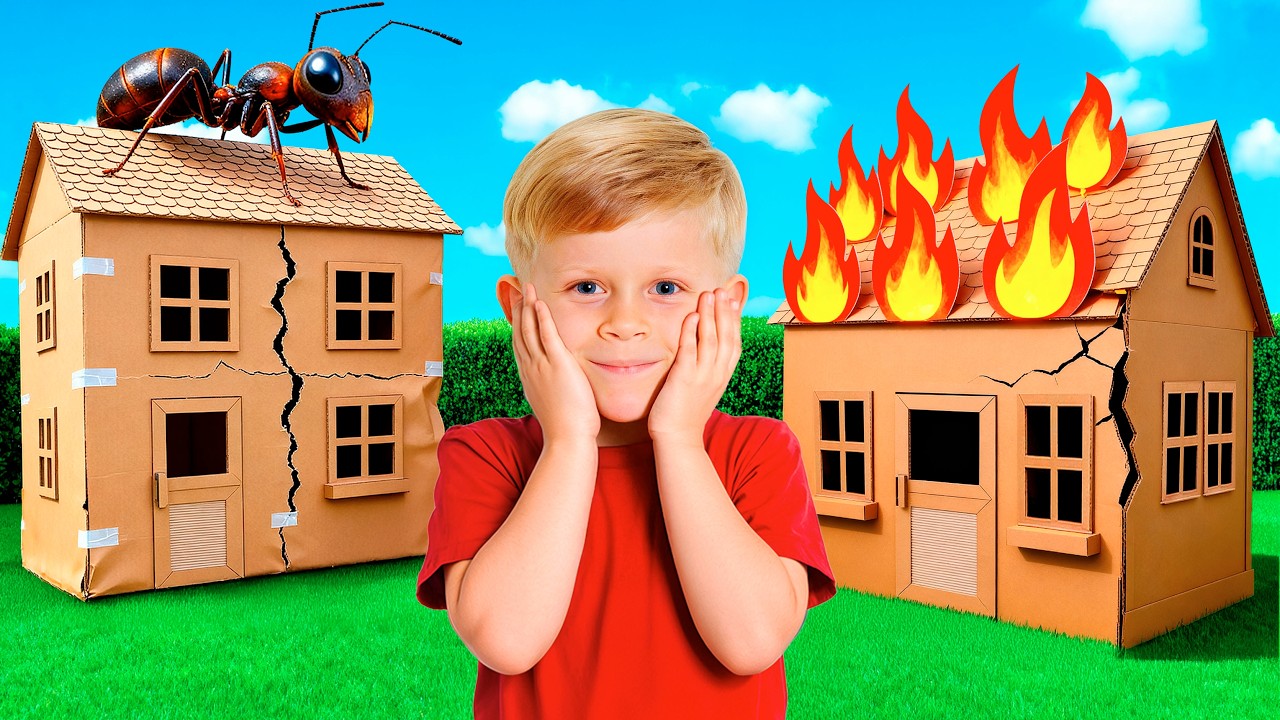 Cardboard Houses Challenge for kids