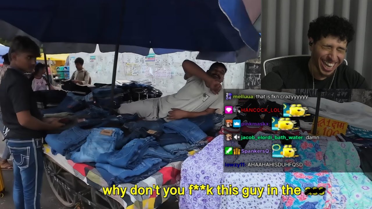 humzh tries not to laugh while watching india travel videos (the tourist doesn't seem to like india)