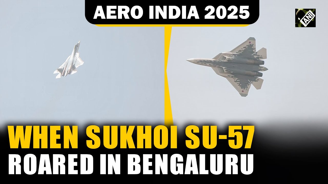 Watch: Russian Sukhoi Su-57 fighter jet in action in Bengaluru | Aero India 2025