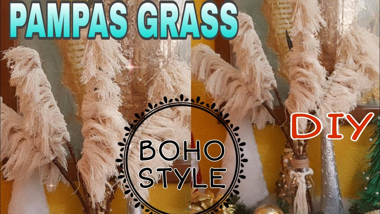 DIY PAMPAS GRASS Home Decor/COMO HACER PAMPAS O COLA DE ZORRO FACIL Y ECONOMICAS PARA TU DECORACIÓN