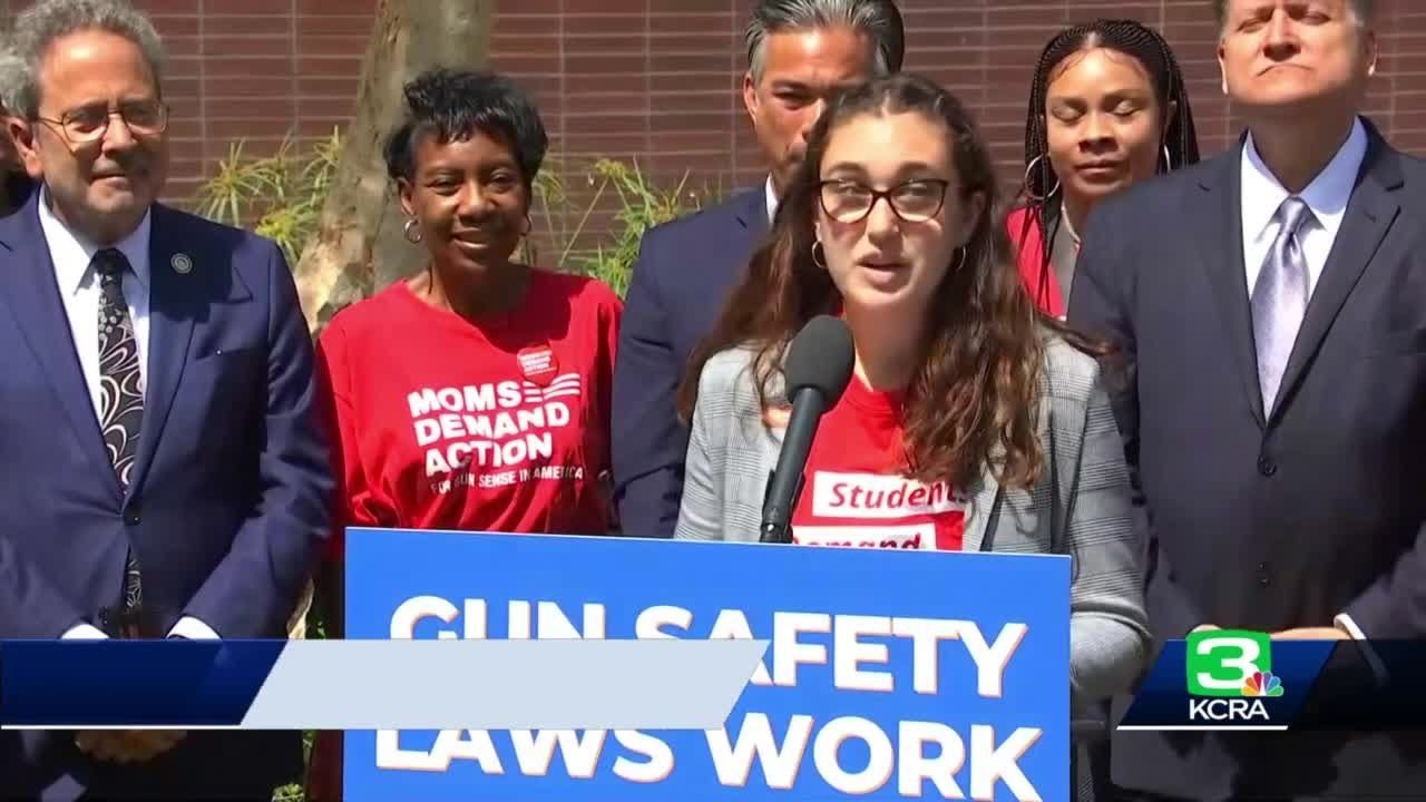 Gun violence victim praises new California gun bill