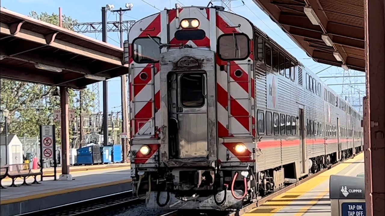 Caltrain Gallery Set Short Ride in Modified Service 635A Lead by Cab Car 4017 to Santa Clara Station