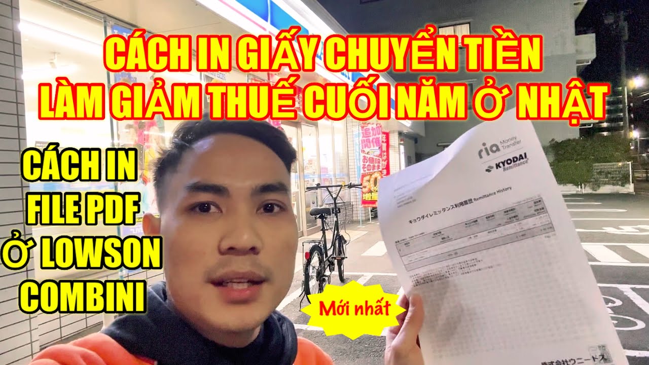 Cách in tài liệu từ điện thoại ở Lawson, Combini | In PDF nhanh tại Lowson, Combini ở Nhật