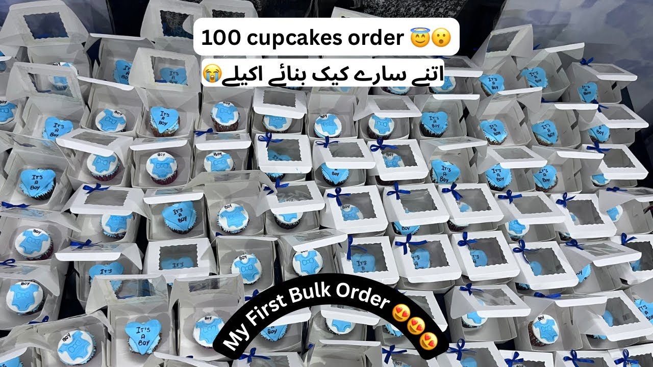 My First Bulk Order 😇 My First Voiceover 🤭I made these 100pcs cupcakes 🤍 