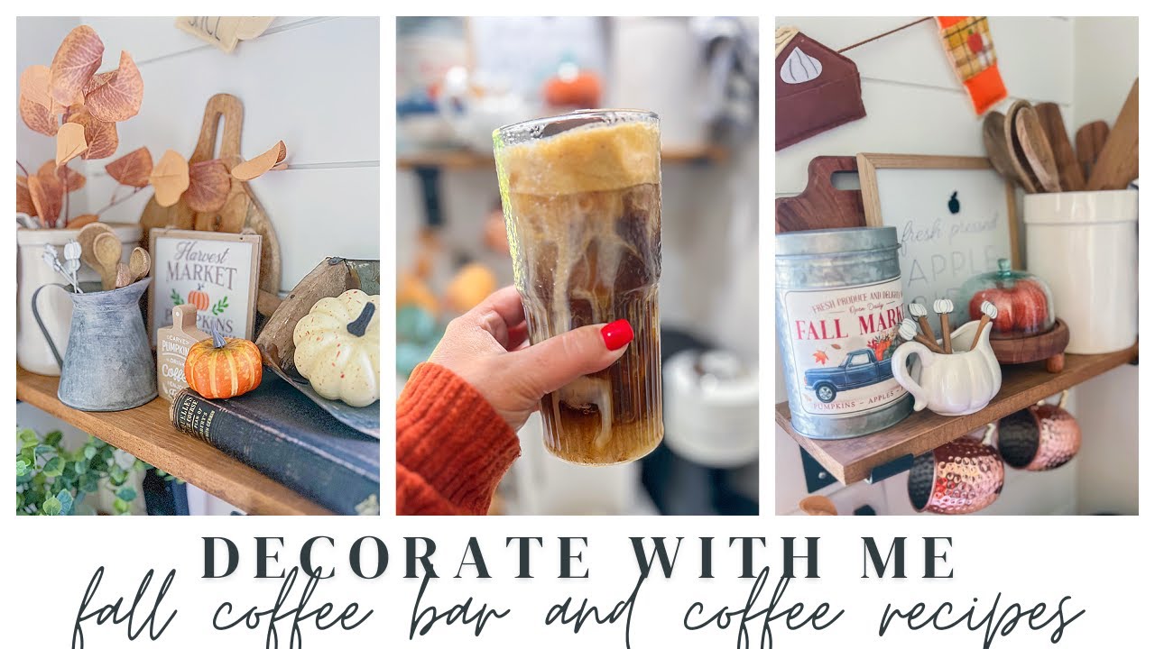 FALL COFFEE BAR // DECORATE WITH ME AND FALL COFFEE RECIPES // CHARLOTTE GROVE FARMHOUSE