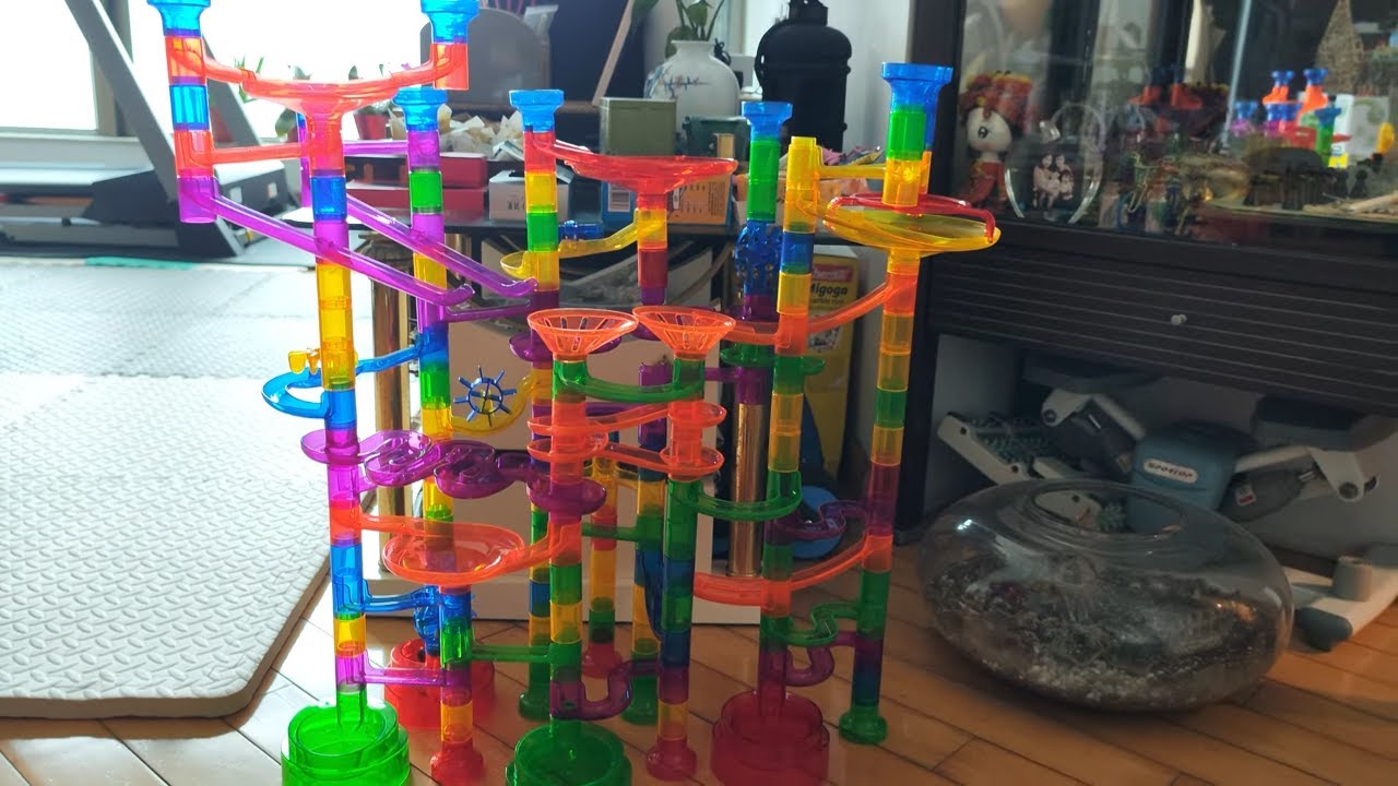NEW marble run set- Never seen before track pieces!