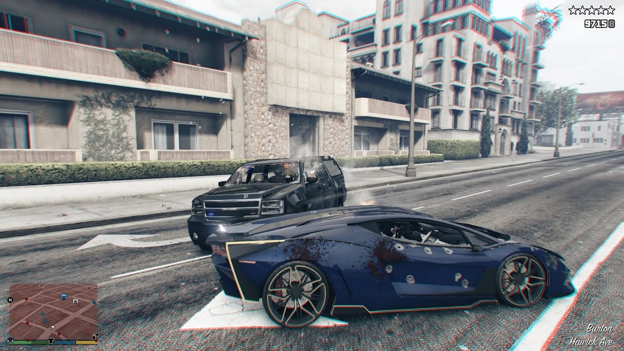 GTA V Vespucci Beach Police Station Shootout + Epic Five Star Police Chase Escape(VE:DGA 5.2)