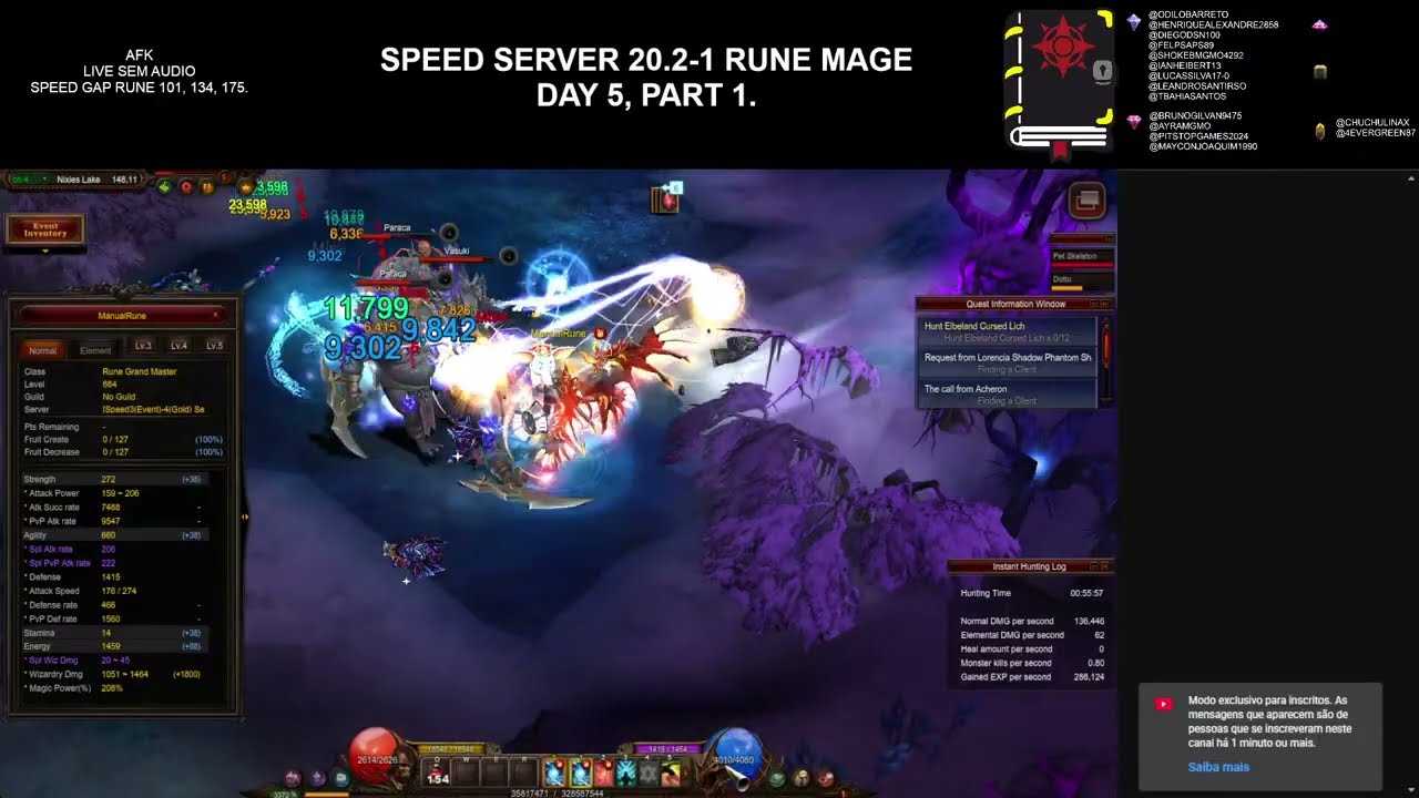Speed Server 20.2-1 Rune Mage - Day 5, Part 1.