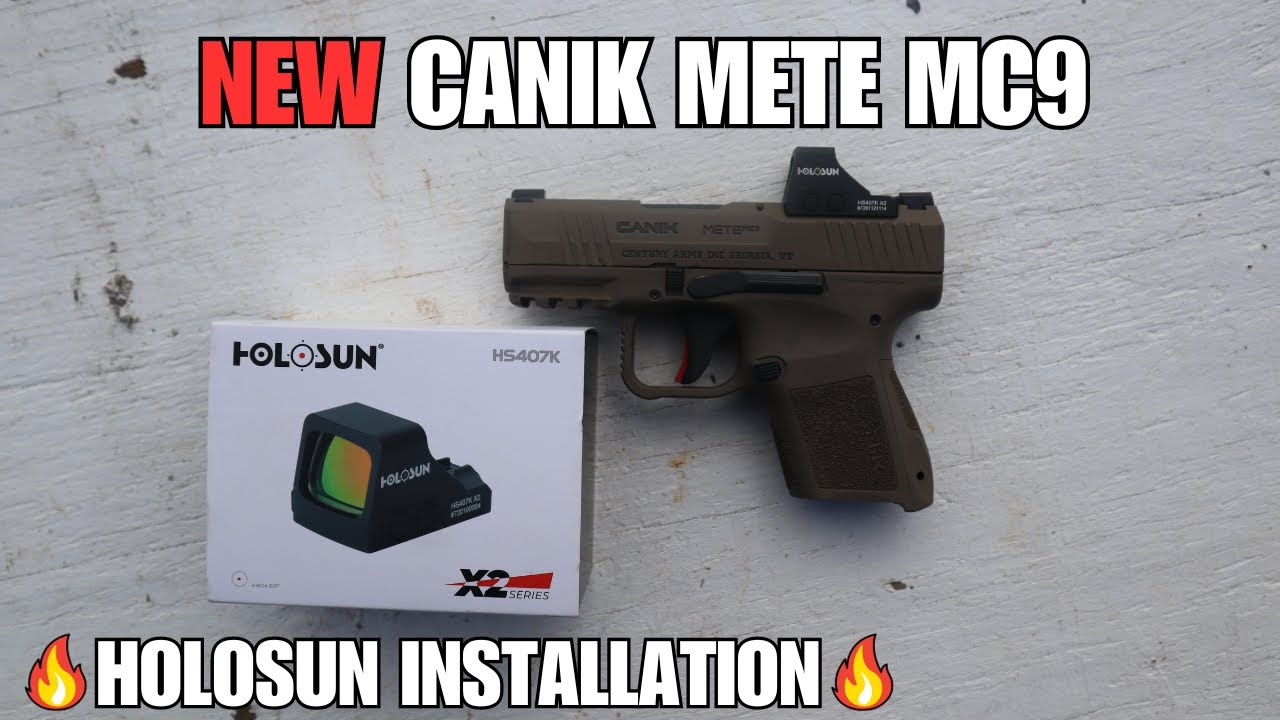 НОВЫЙ CANIK METE MC9 Holosun Red Dot Установка | 407K/507K X2