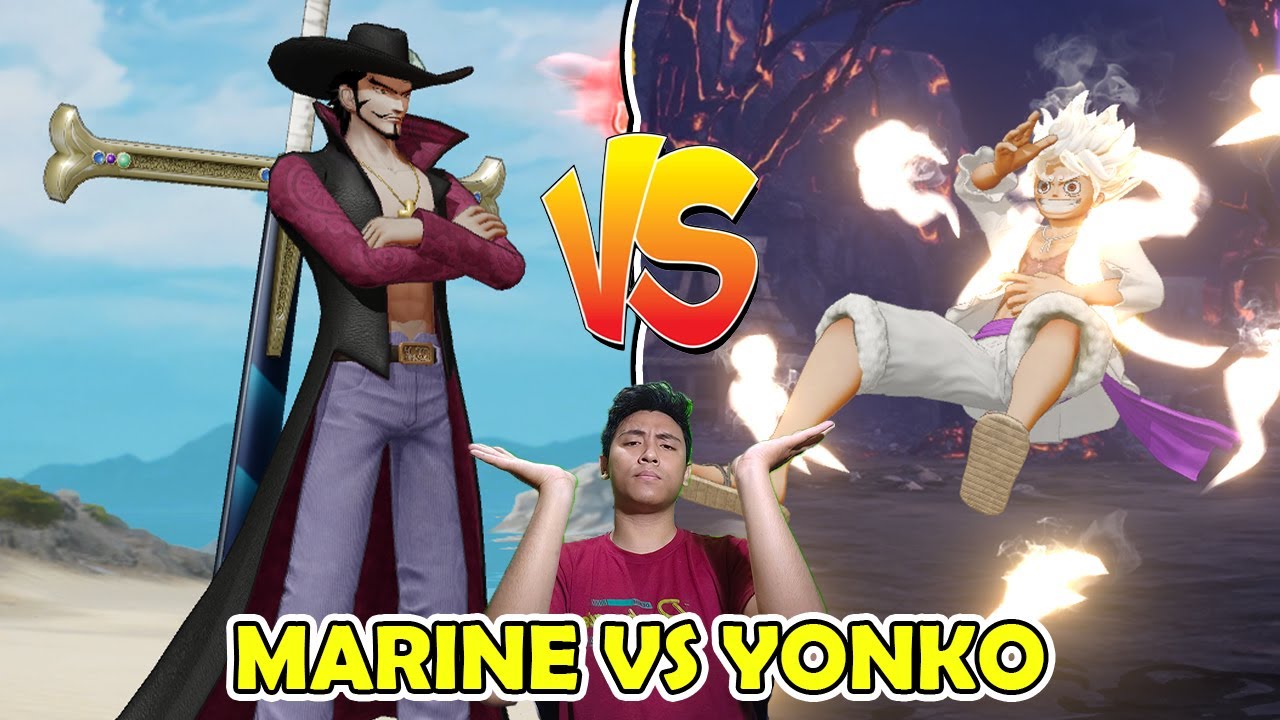 DUEL TEAM MARINE VS TEAM YONKO !! SEKALIGUS BLACKBEAD + MIHAWK MELAWAN LUFFY NIKA - SAILING TREASURE