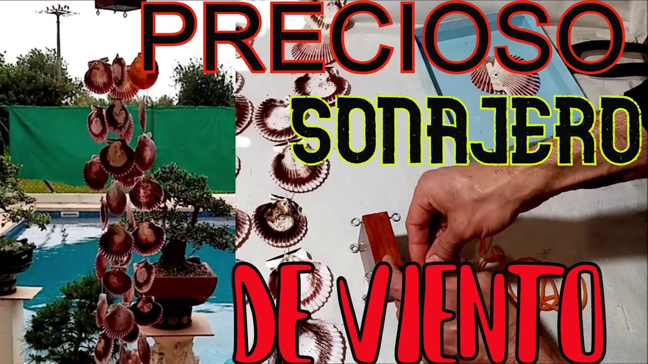 Hacer un sonajero de viento con conchas de zamburiñas. RECICLANDO