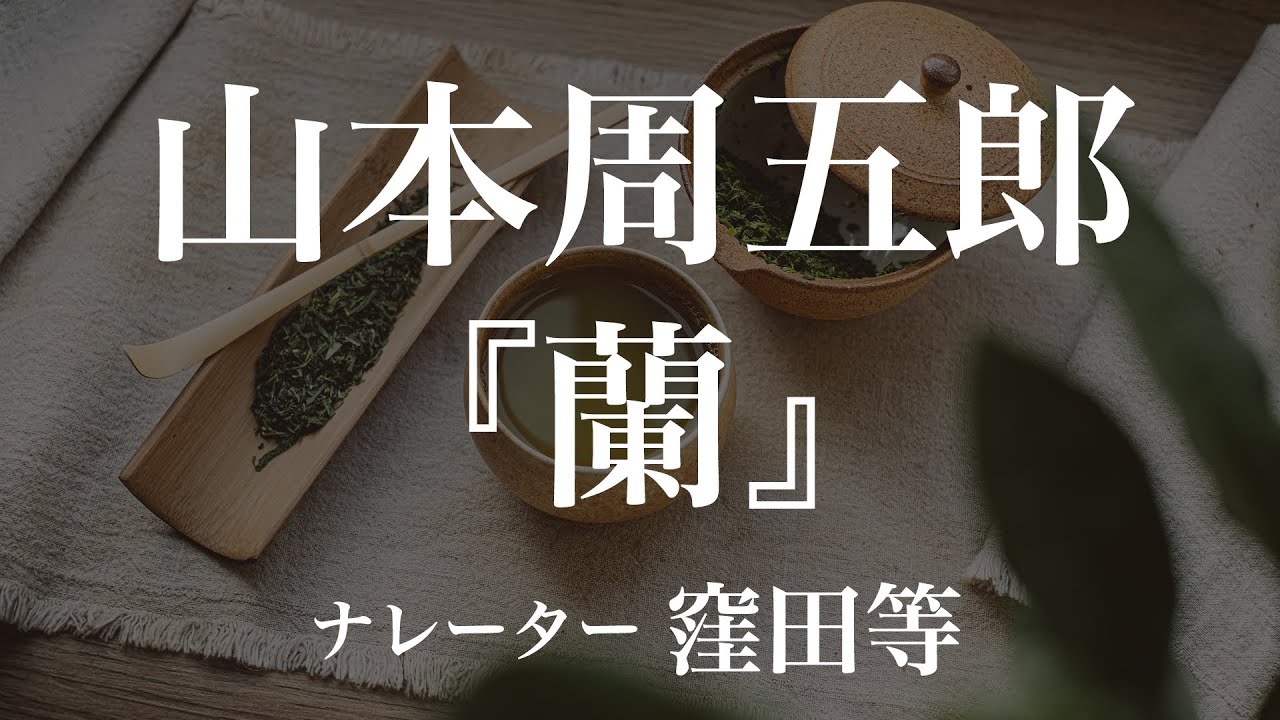 『蘭』作：山本周五郎　朗読：窪田等　作業用BGMや睡眠導入 おやすみ前 教養にも 本好き 青空文庫