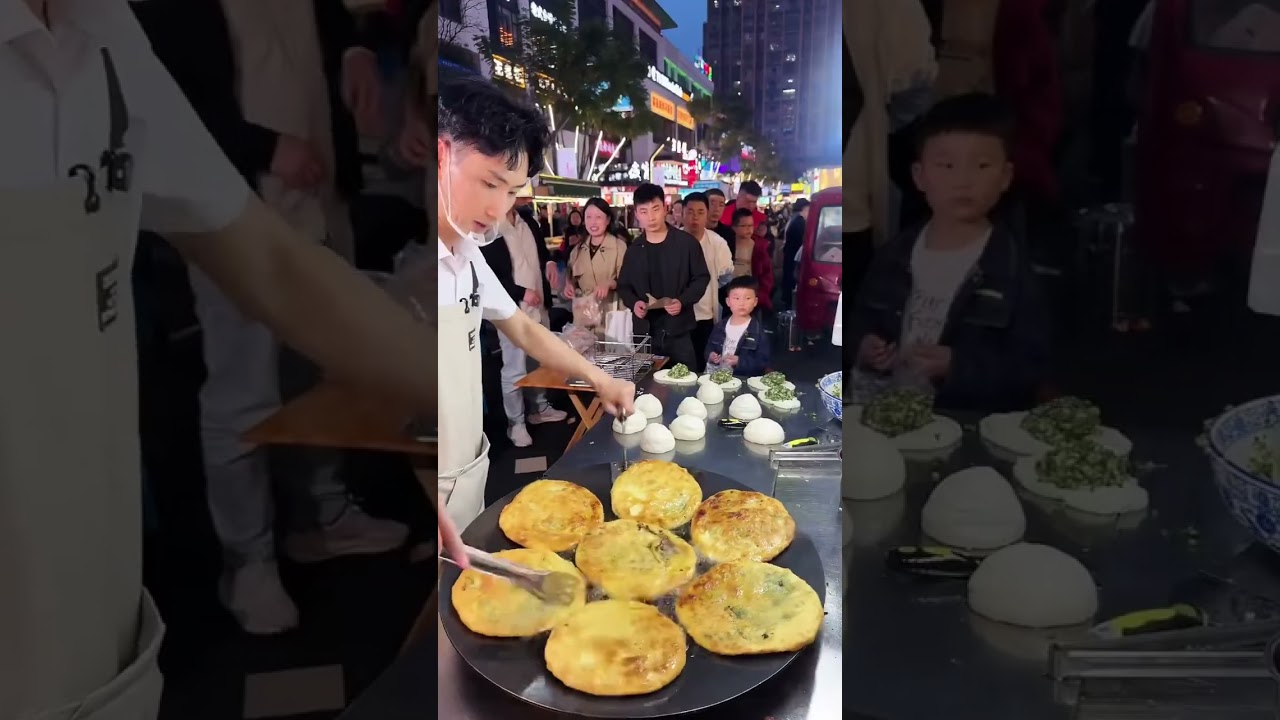 Set up a stall and sell 1,000 scallion pancakes every day!