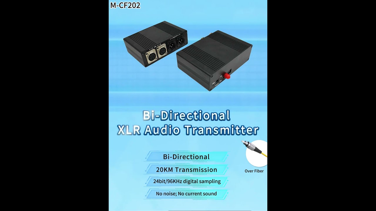 Bi-directional XLR Audio to Fiber Optical 