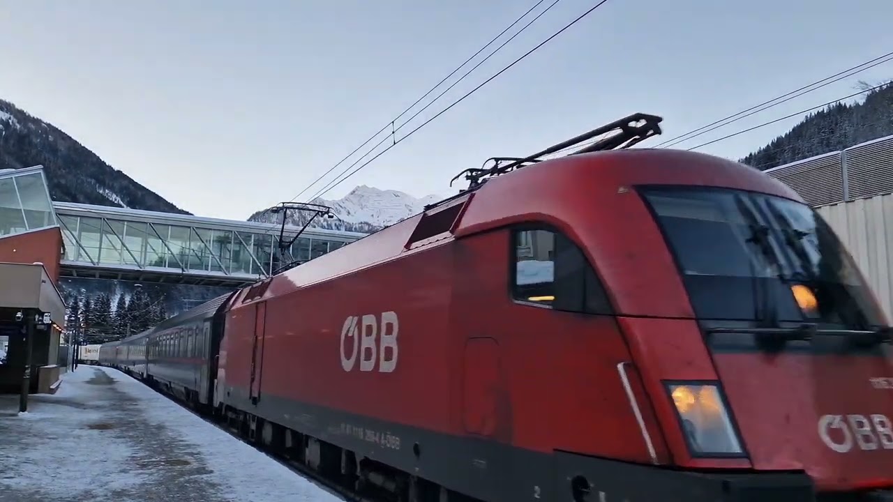 Durchfahrt des nightjet 294+nightjet 40235 am 21.01.2024 in Bad Gastein