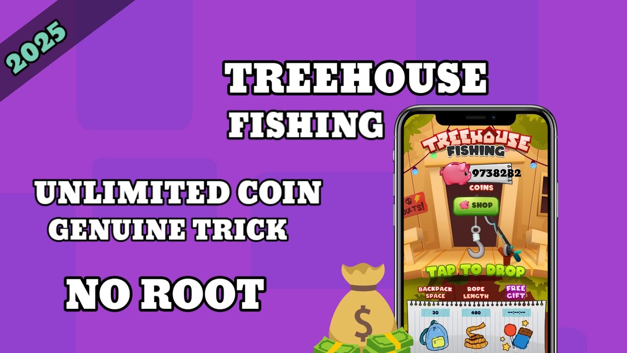 How to complete 💯 treehouse fishing game 🎮 | Treehouse fishing game level 1000 trick/hack 🔥