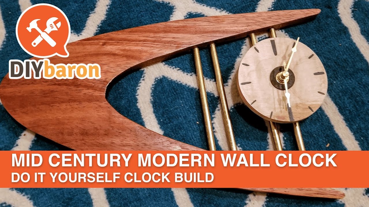 Mid Century Modern Clock Build - Do It Yourself Clock Project