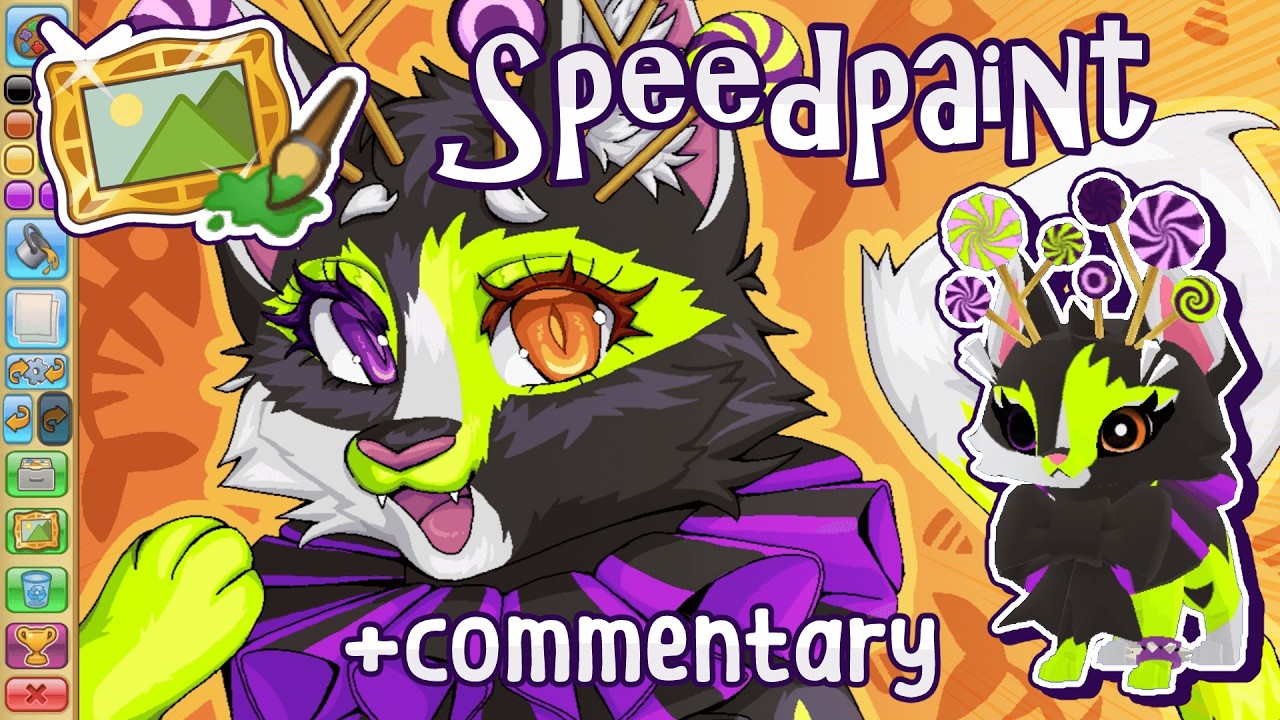 Masterpiece Speedpaint + Commentary - Candy Kitty | Animal Jam Play Wild