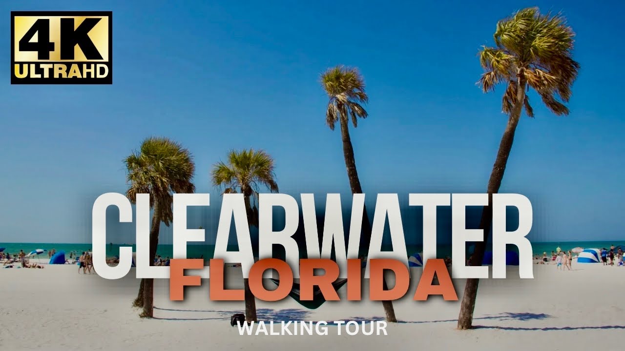 Walking Tour of Clearwater Beach Florida Spring Break 2024 [4K]