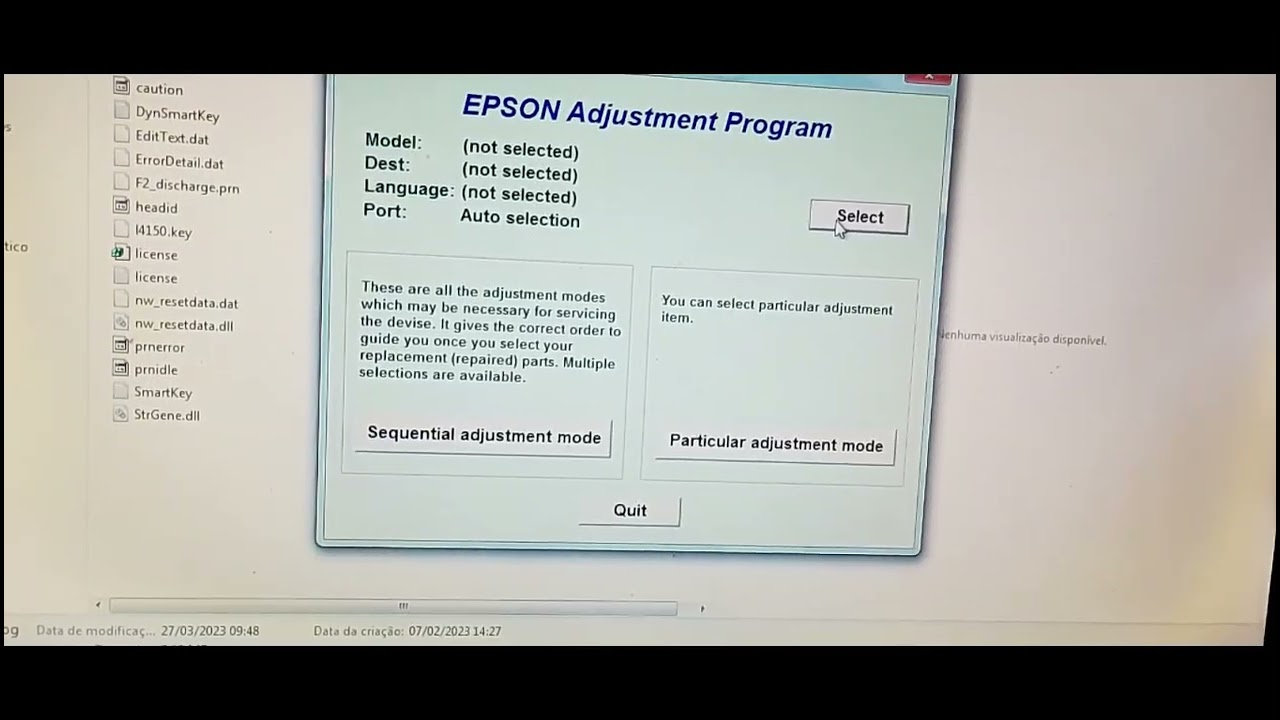 EPSON L4150 ALMOFADA CHEIA SOLUÇÃO SOMENTE RESET