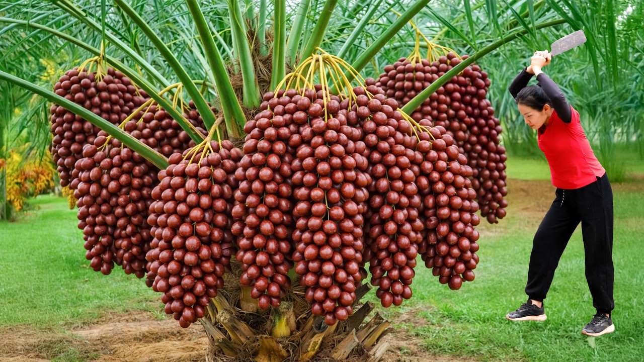 Harvesting many Ripe Macadamia Nuts With Hard Shells & How to Crack Them | Simple Rural Girl Life