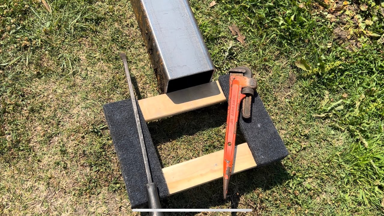 Moving and cutting steel with no forklift or torch