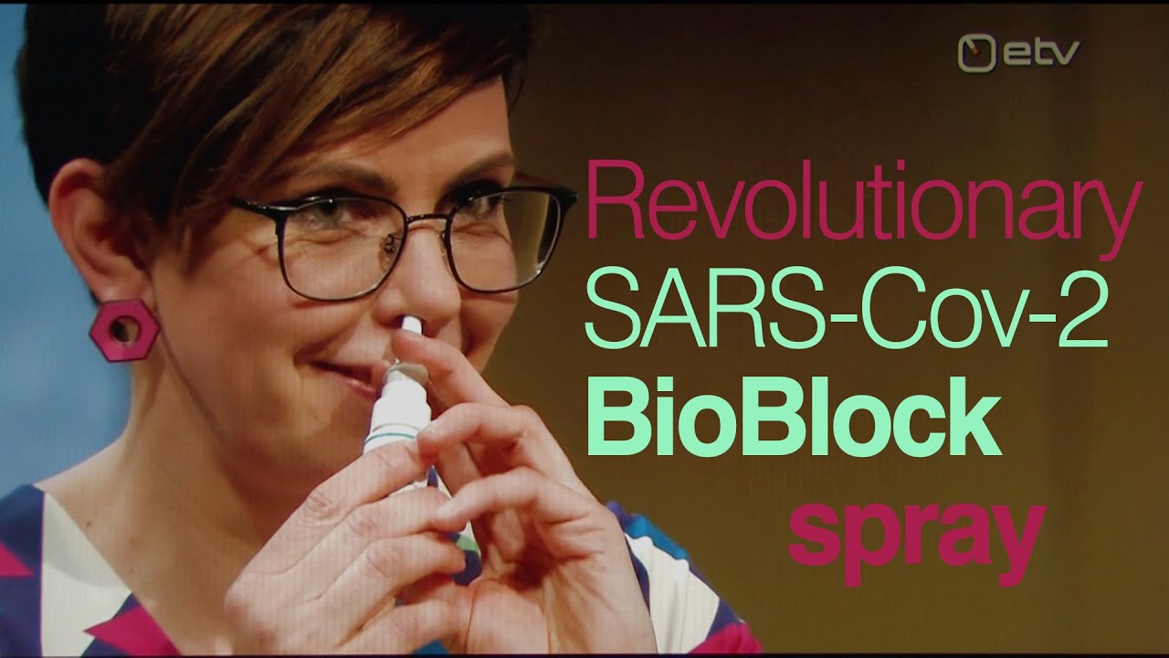Revolutionary Sars Cov-2 Covid-19 Bio Block protection spray demo on Estonian Television