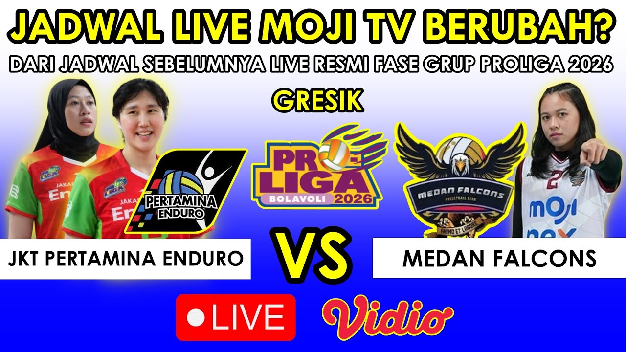 🔴 Siaran Langsung Malam Hari! Ini Jadwal Jakarta Pertamina Enduro Vs Medan Falcons di Proliga 2026