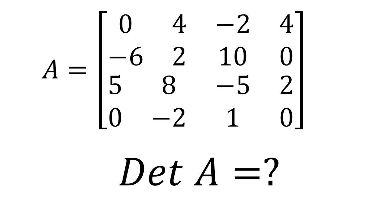 Determinante de una matriz 4x4