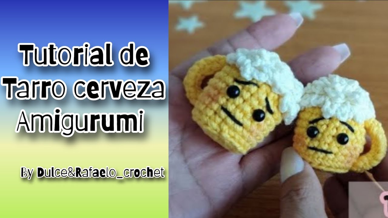 Tarro de cerveza amigurumis a crochet-Tutorial paso a paso #tejido #amigurumi #tutorial