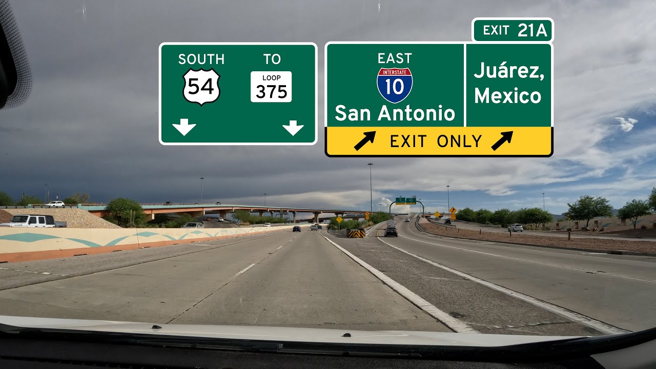 US-54 South through El Paso, TX