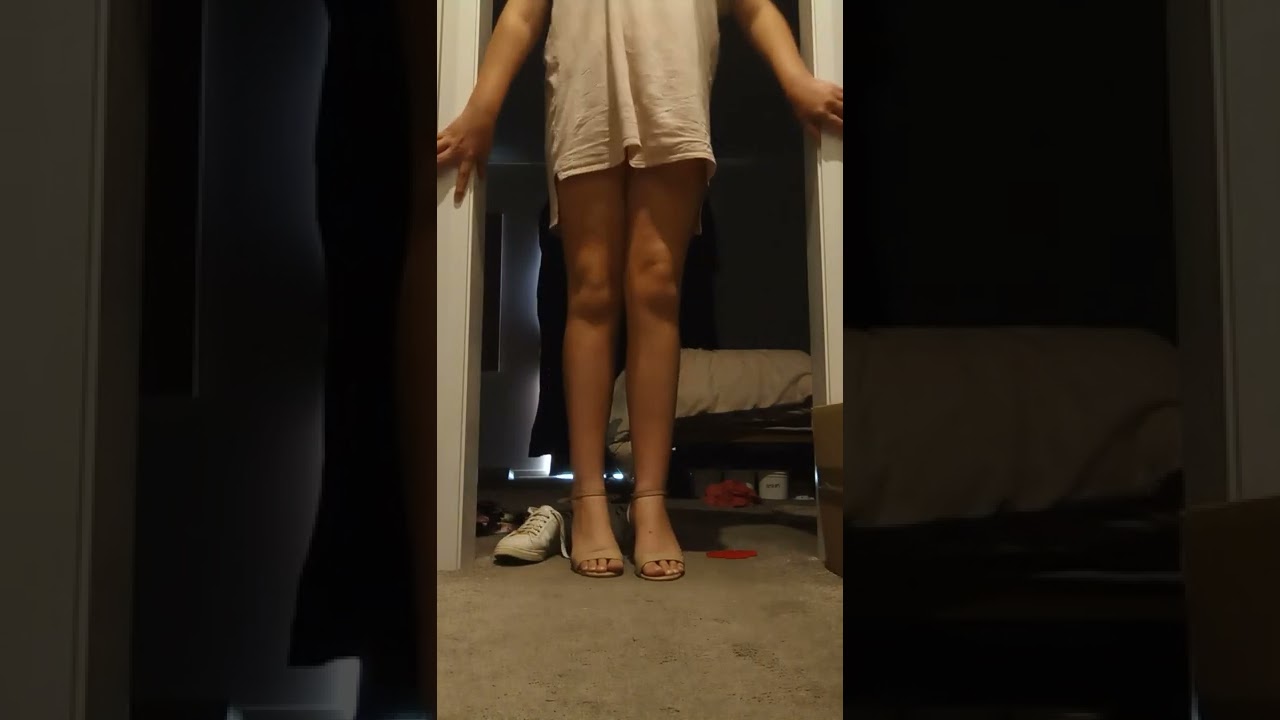 try on my mum's shoes 😆