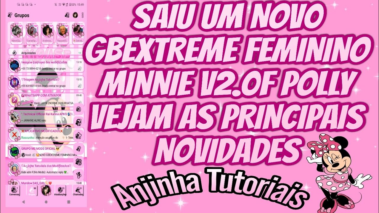 🆕🥰NOVO GBEXTREME FEM MINNIE V2.0F EDITADO PELA POLLY/ MUITO LINDO 😍😁👏🏻 VEJAM AS NOVIDADES .MUITO TOP