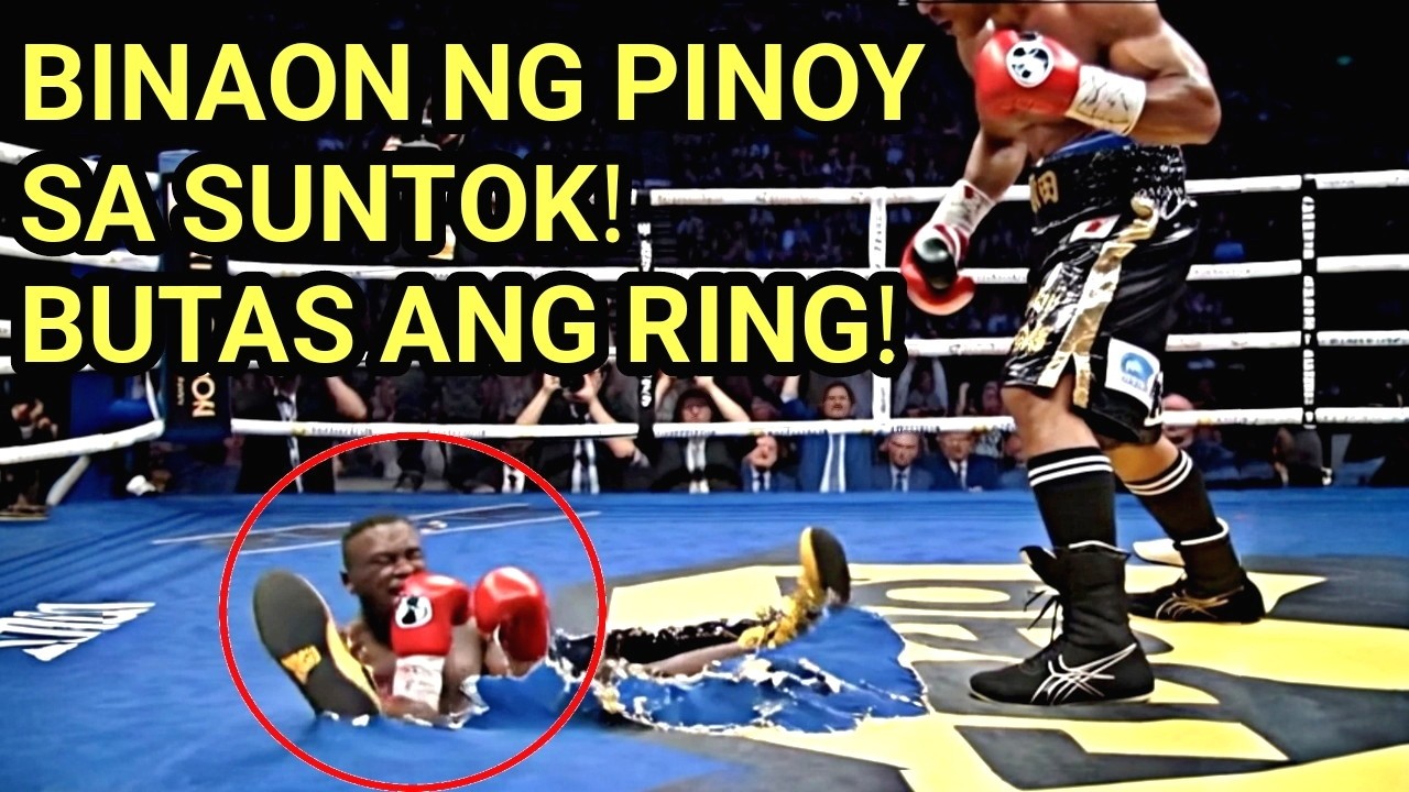 PINOY NAPAKALAKAS SUMUNTOK❗LITERAL NA BINAON ANG AFRICAN CHAMP. BUTAS ANG RING KAWAWA❗NAPA....