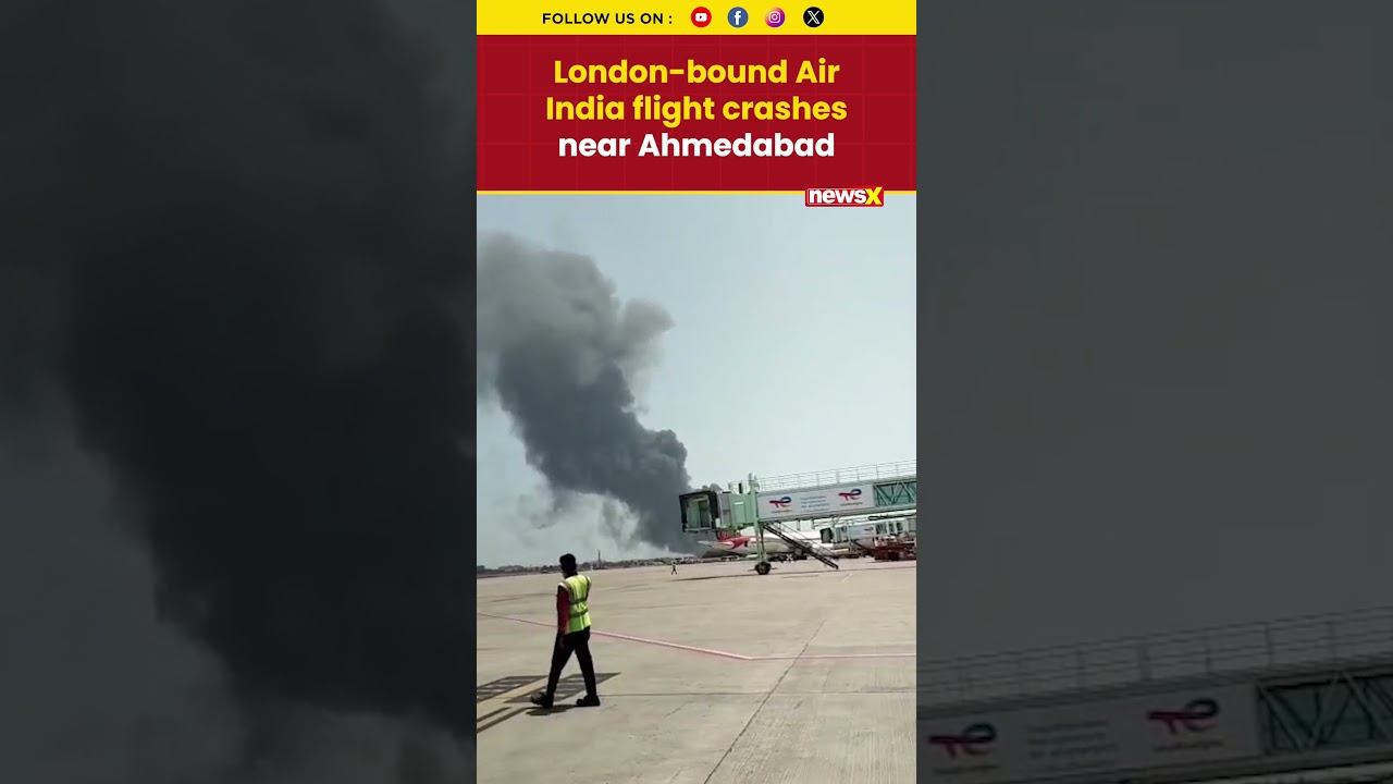 London-Bound Air India Flight Crashes Near Ahmedabad, Emergency Ops Underway #airindiacrash