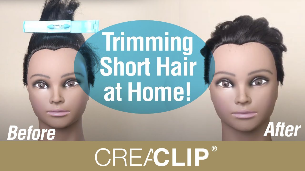 Trimming Short Hair at Home! DIY haircutting with the CreaClip!