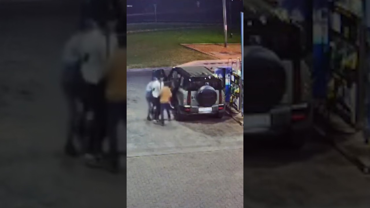 Car worth millions hijacked at South African petrol station #capetown #crime #gauteng #highjack