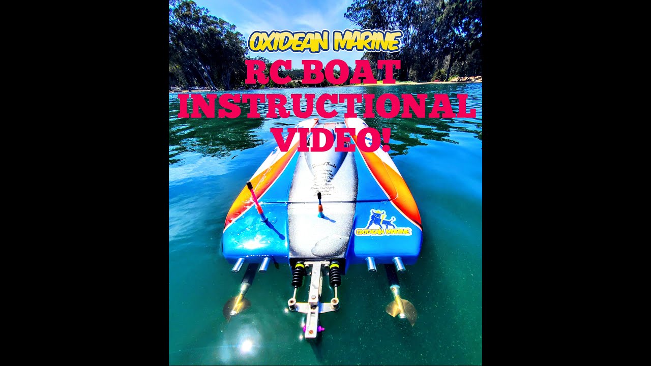 RC BOAT INSTRUCTIONAL VIDEO: Oxidean Marine Animal Twin Cat Setup and tuning