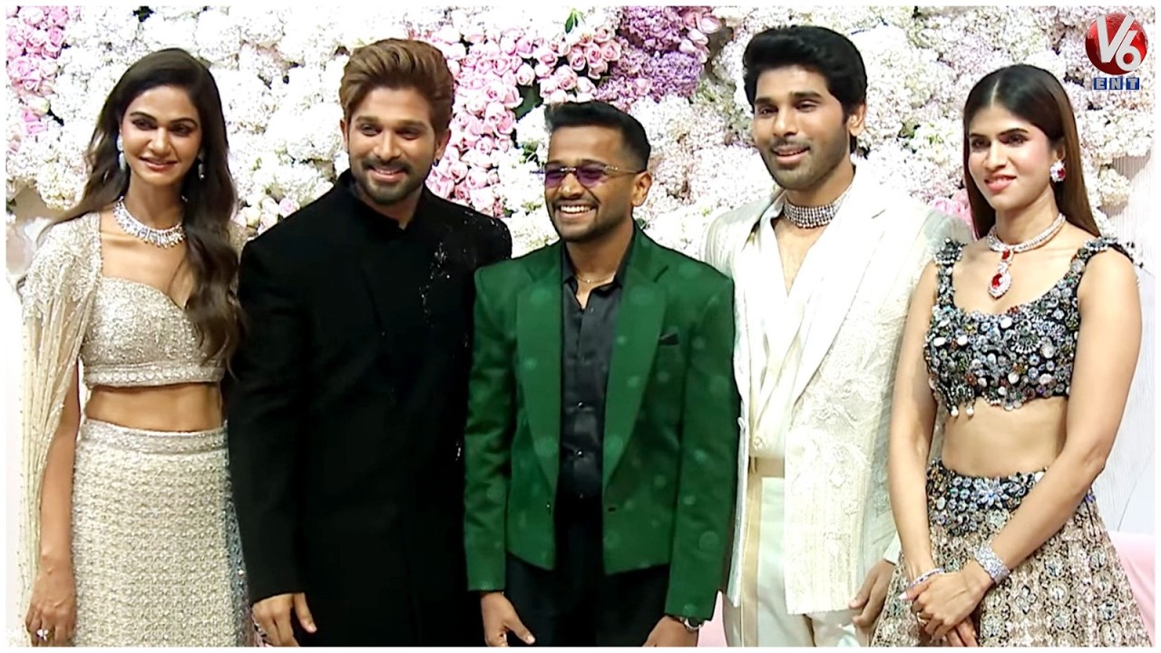 Actor & Director Basil Joseph Visuals | Allu Sirish & Nayanika Pre Wedding Reception | V6ENT