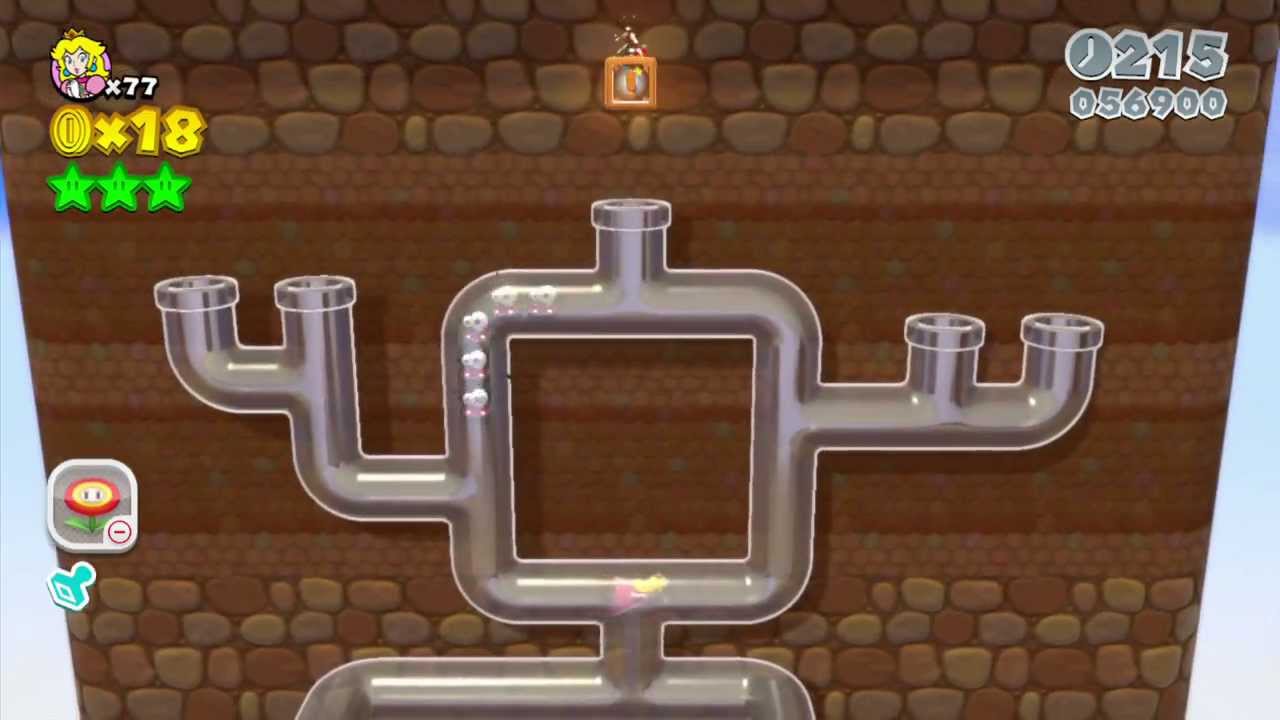 Super Mario 3D World Gameplay - Mundo 6-1: La ruta de las tuber&iacute;as transparentes