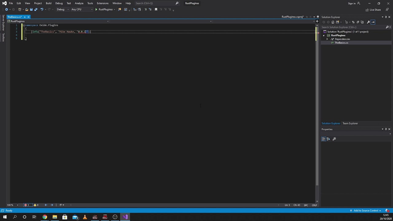 The Basics - Creating Plugins For Rust