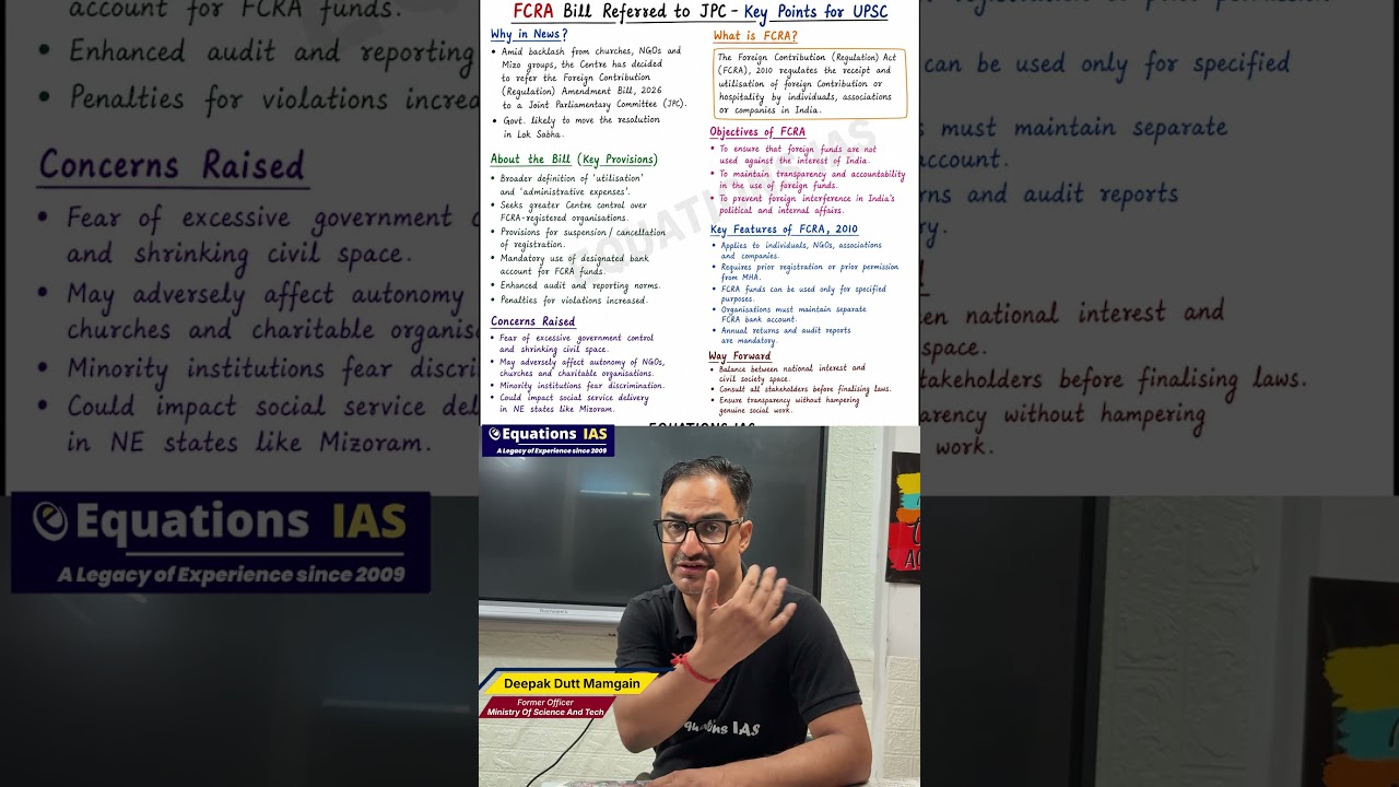 Aaj Ka News Capsule | FCRA Bill 2026: Why Is It Facing Backlash? | Centre Refers Bill to JPC