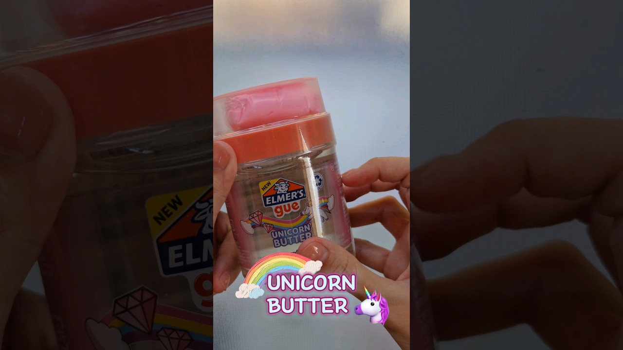 Elmer's gue : UNICORN BUTTER🦄🦄🦄 #elmers #asmr #elmersglue #slime #slimeasmr