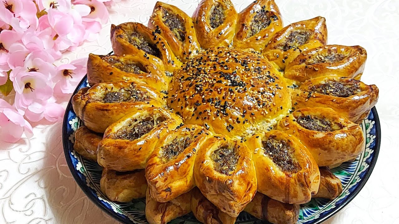 Рамазон. Супер гуштли гулли нон тайёрлаш / Супер лепёшки с мясом